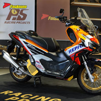 For Honda Adv 160 Full System Exhaust Stainless Steel Flying Knife Modle Corrosion & Oxidation Resistant Deep Exhaust Note OEM