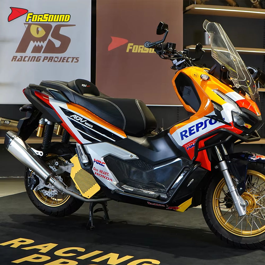 For Honda Adv 160 Full System Exhaust Stainless Steel Flying Knife Modle Corrosion & Oxidation Resistant Deep Exhaust Note OEM