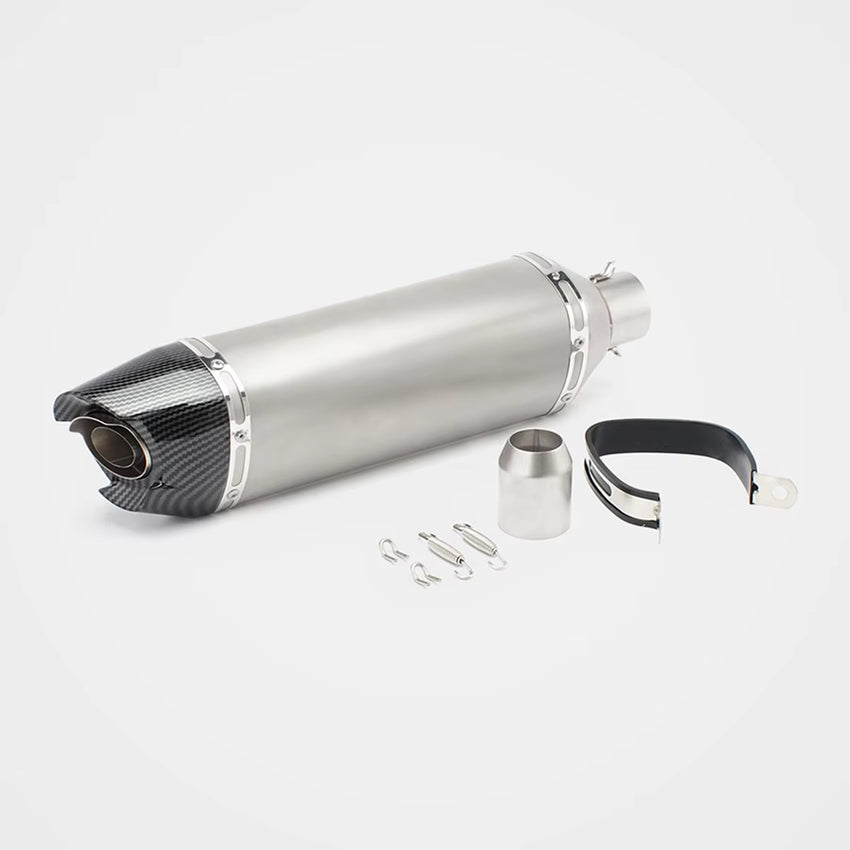 Stainless Steel Carbon Fiber 51Mm End Can Exhaust Pipe for Universal Motorcycle Pipe