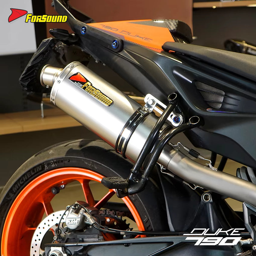 Stainless Steel Carbon Fiber Mid-Tail Exhaust Pipe for KTM790/890 Motorcycles New Condition Catalytic Converter