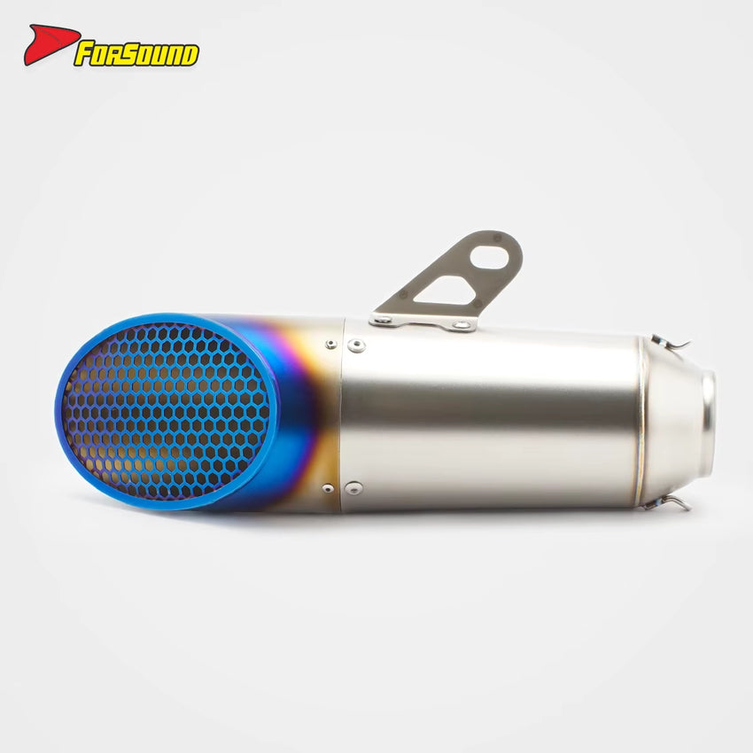 Stainless Steel 51Mm Honeycomb End Can Exhaust Pipe Universal Motorcycle Pipe