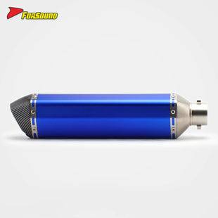 New Forsound RS Original Modified Universal Motorcycle Exhaust System Stainless Steel Standard Replacement Muffler Blue Extended