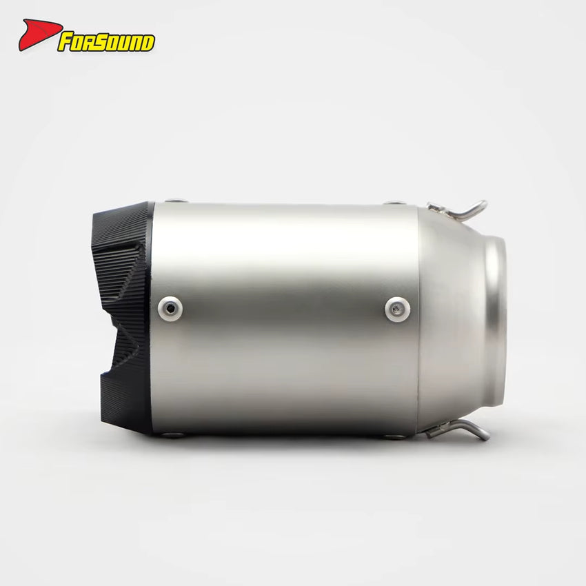 Stainless Steel 60Mm AR Embossed Exhaust End Can for Universal Motorcycle 60Mm Pipe