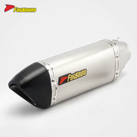 Stainless Steel 60Mm Puppy Frosted Carbon Mouth End Can Exhaust Pipe Universal Motorcycle Pipe