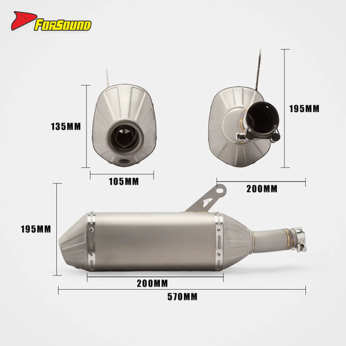For 450MT 2023-2025 Off-Road Adventure Straight-Through T148 Model Full-System Titanium Alloy Exhaust Side-Exit Power Boost OEM