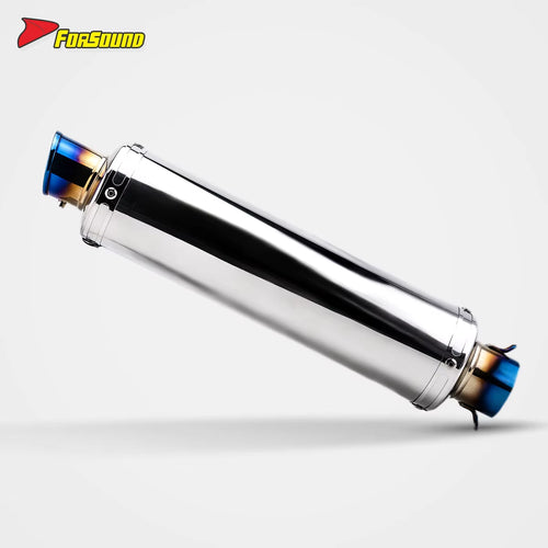 Stainless Steel Carbon Fiber 51Mm over Retro Long End Can Exhaust Pipe for Universal Motorcycle Exhaust