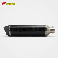 New RS Original Modified Universal Stainless Steel Black Exhaust Pipe Replacement Water Transfer Printing Lengthened Hexagonal