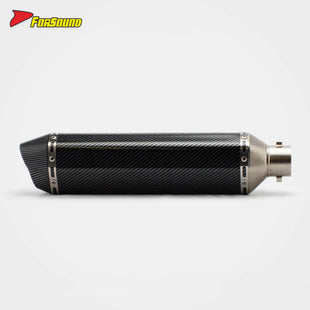 New RS Original Modified Universal Stainless Steel Black Exhaust Pipe Replacement Water Transfer Printing Lengthened Hexagonal