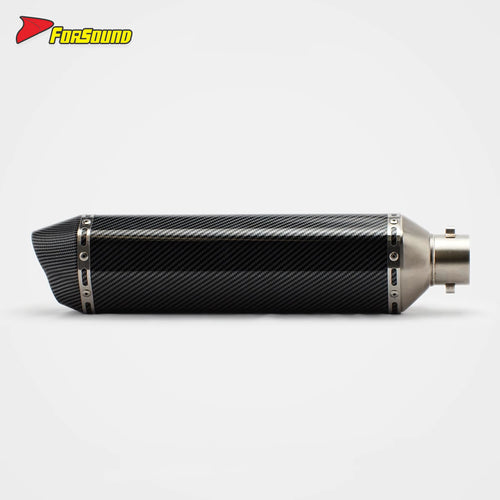 New RS Original Modified Universal Stainless Steel Black Exhaust Pipe Replacement Water Transfer Printing Lengthened Hexagonal