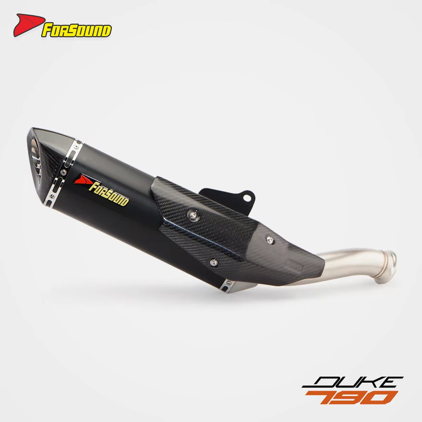 New Stainless Steel Hexagonal Carbon Spray Exhaust Pipe for KTM 790 Duke 890 Motorcycles