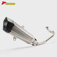 Pyramid Full Exhaust Yamaha Cygnus-X 4Th Gen 180 2015-2025 Sport Scooter Complete System Stainless Steel Deep Mellow Sound OEM