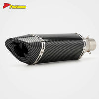 RS Original 51Mm Universal Modified Motorcycle Exhaust Pipe Muffler for Ninja250 Carbon Fiber Material Stainless Steel