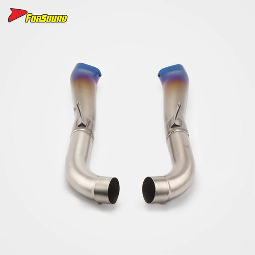 For Ducati Hypermotard 950 2019-2025 Stainless Steel Motorcycle Dual-Exit Exhaust Pipe End Can Torch-Style Customizable OEM ODM