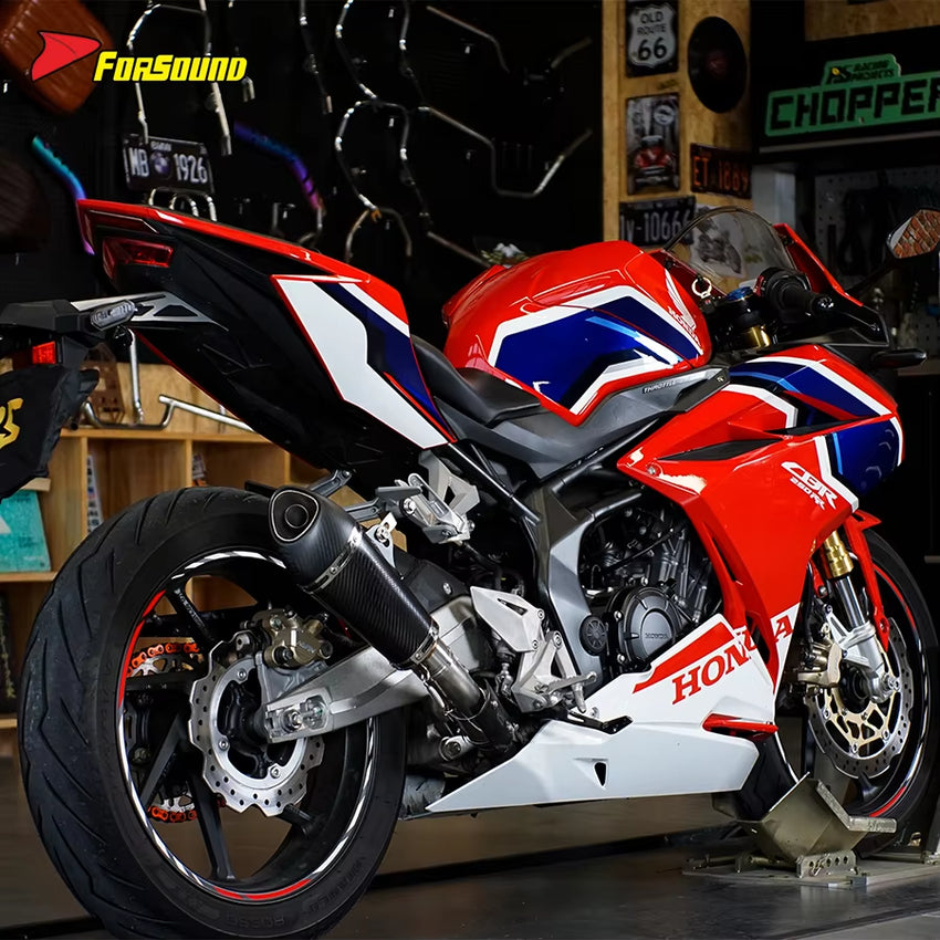 RS Original Universal Stainless Steel Exhaust System with DB Killer Removable Muffler New Condition Packed in Box 51Mm Caliber