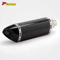 RS Universal Racing Modified Stainless Steel Motorcycle Exhaust Muffler New Condition for Moto MT09 NMAX YZF R6 51Mm Caliber