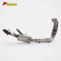 New Zontes 703Rr Exhaust Valved Silver Stainless Steel Under-Mount Full Exhaust System Oem-Style Straight-Through Street Riding
