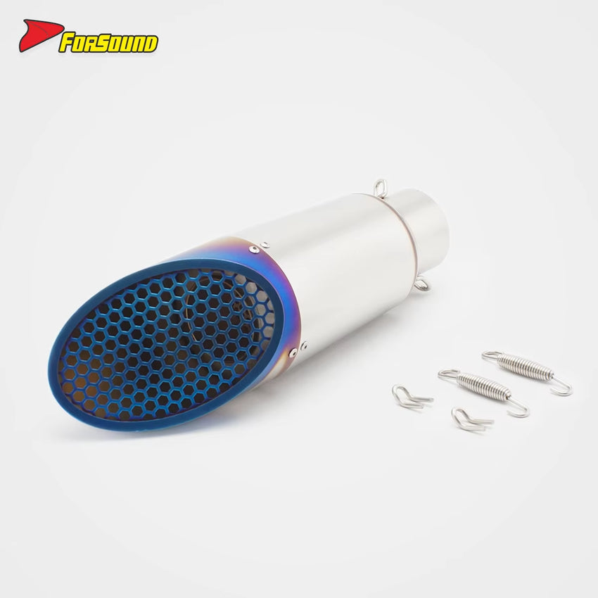 Stainless Steel 51Mm Mini Honeycomb End Can Exhaust Pipe Universal Motorcycle Pipe