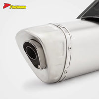 RS Original R1 Universal Modified Stainless Steel Exhaust Pipe Carbon Titanium Alloy Tail with Cover Section 675Nk 450Sr 703RR