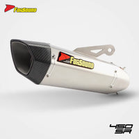 New FORSOUND Silver Stainless Steel TSS Frosted Mid-Tail Section Exhaust Pipe for 450SR/NK Motorcycle