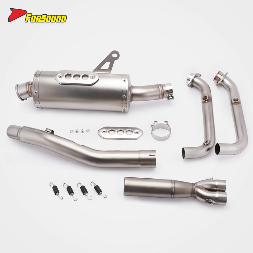 FOR Cfmoto 450Mt 2023-2025 Full Split Straight-Through Exhaust Pipe Phoenix Style for Mass-Produced Models Precision Welding OEM