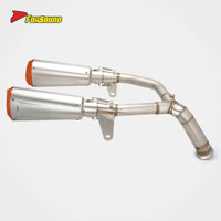 For 500SR Voom Exhaust Full System 2023 AR Extended Oval Tip Optimized Flow Stainless Steel OEM