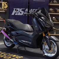 FOR Yamaha XMAX Exhaust 2017-2025 XMAX 300 250 Extended Slant Hexagon round Hole Full Exhaust System Stainless Steel