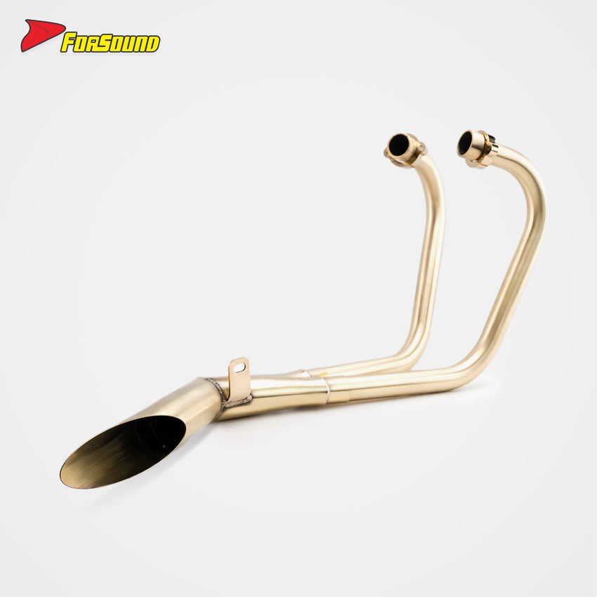For SUZUKI GS400 FIT 1976-1979 Oblique Barrel Vintage Copper Exhaust Pipe Motorcycle FULL Exhaust System OEM Custom Exhaust Pipe