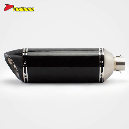 RS Universal Racing Modified Stainless Steel Motorcycle Exhaust Muffler New Condition for Moto MT09 NMAX YZF R6 51Mm Caliber