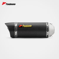 Forsound Factory Wholesale Price Motorcycle Exhaust Ninja 400 All Black Stainless Steel Carbon Fiber Rectangular Muffler
