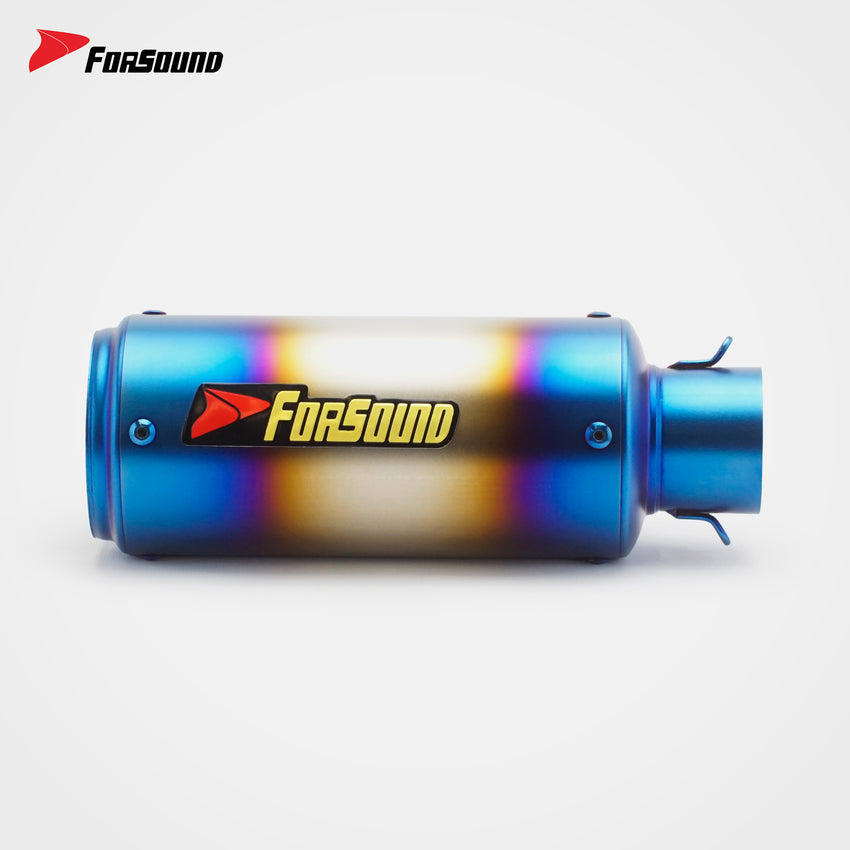 Forsound Factory Wholesale Price Kawasakis Ninja 400 Track Racing Exhaust System Rectangular Burnt Blue Muffler