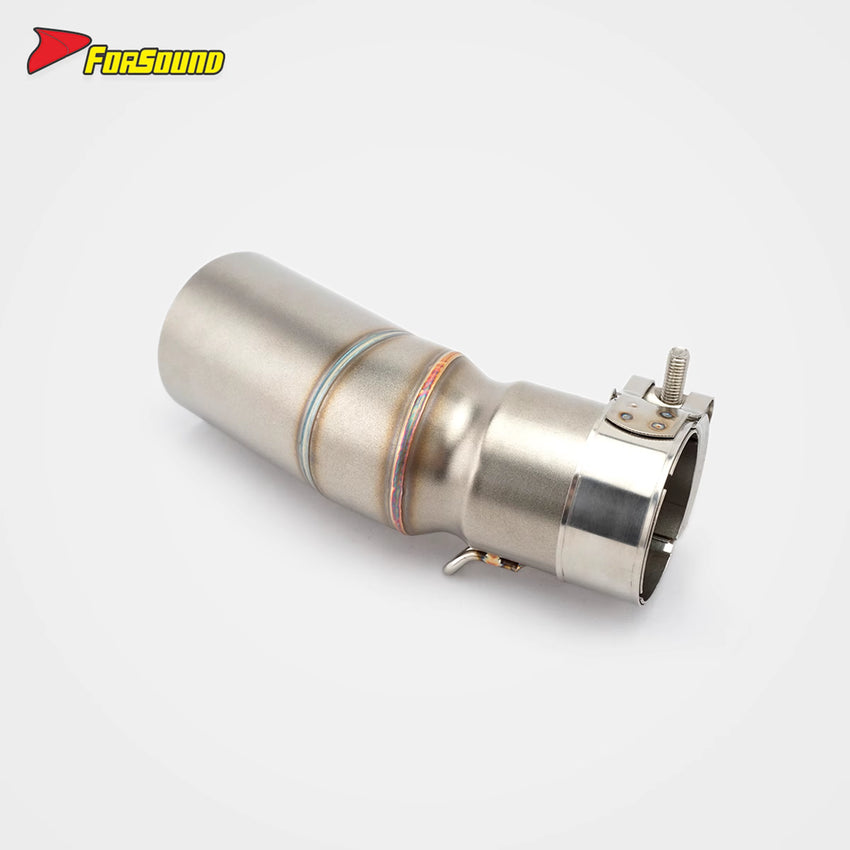 New FORSOUND Kawasaki Ninja400 Titanium Alloy 51Mm Mid-Section Silver Exhaust Pipe for Retrofit/Upgrade