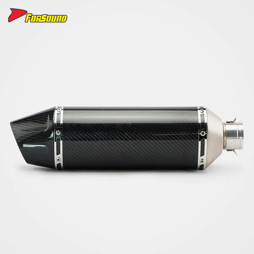 Stainless Steel Carbon Fiber 51Mm Marco Polo Roman Clamp End Can Universal Motorcycle Pipe