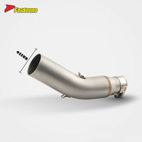 For HAOJUE SUZUKI GSX250R Stainless Steel 60Mm Caliber Motorcycle Mid-Section Exhaust Compatible with Original Front Section