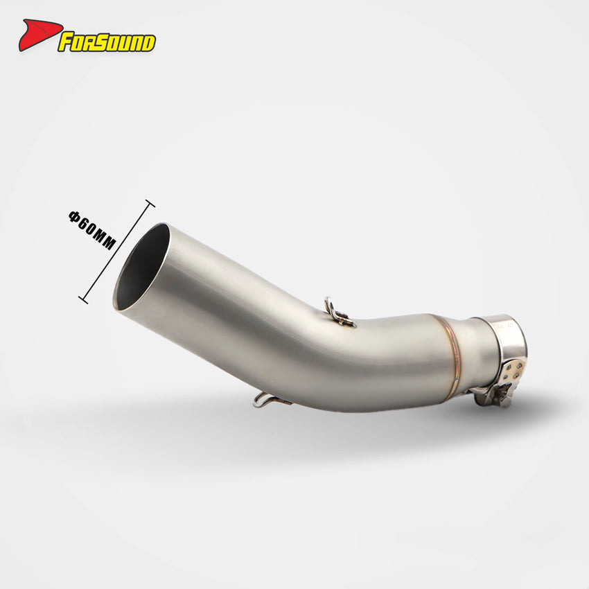 For HAOJUE SUZUKI GSX250R Stainless Steel 60Mm Caliber Motorcycle Mid-Section Exhaust Compatible with Original Front Section