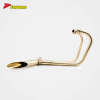 For SUZUKI GS400 FIT 1976-1979 Oblique Barrel Vintage Copper Exhaust Pipe Motorcycle FULL Exhaust System OEM Custom Exhaust Pipe