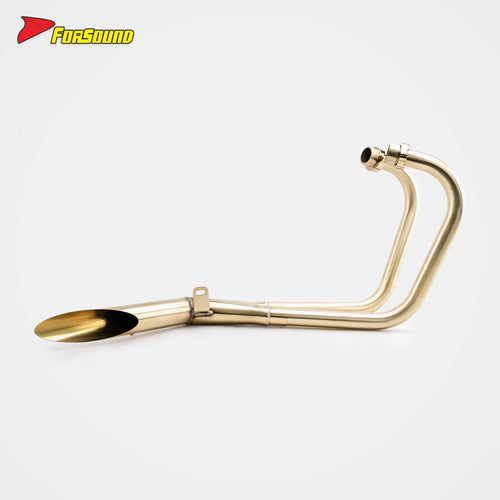 For SUZUKI GS400 FIT 1976-1979 Oblique Barrel Vintage Copper Exhaust Pipe Motorcycle FULL Exhaust System OEM Custom Exhaust Pipe