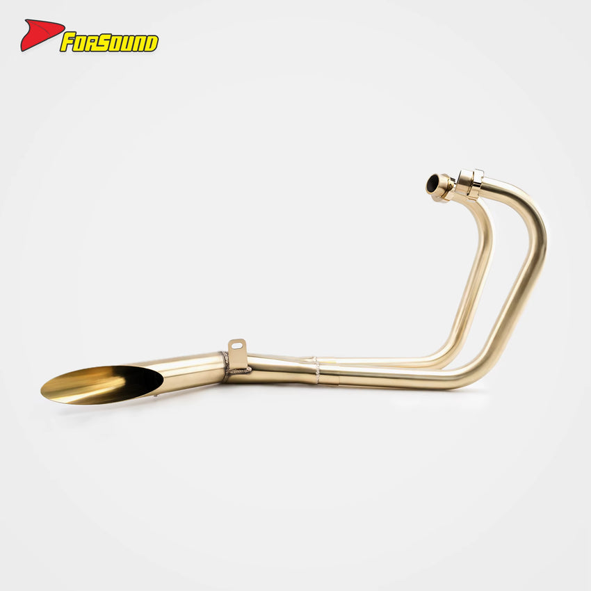 For SUZUKI GS400 FIT 1976-1979 Oblique Barrel Vintage Copper Exhaust Pipe Motorcycle FULL Exhaust System OEM Custom Exhaust Pipe