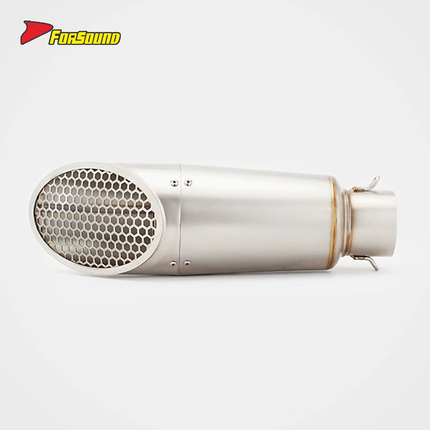 For 500SR VOOM 2024-2025 Stainless Steel Slant-Cut Honeycomb Angled Tip Performance Exhaust System