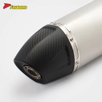 Stainless Steel Carbon Fiber 51Mm End Can Tailpipe Silence Exhaust Pipe for Universal Motorcycle Ktm Fmf Exhaust