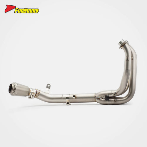 For KAWASAKI Z900 Fit 2017-2025 Matte Texture Silvery Titanium Alloy Motorcycle Crown-Style Motorcycle Full Exhaust System OEM