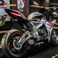For ZONTES 703RR Straight-Through Down-Exit Exhaust with Honeycomb Mesh Cover Zontes 703Rr Escapes Horsepower Improvement OEM