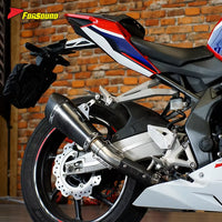 RS Original Universal Stainless Steel Exhaust System with DB Killer Removable Muffler New Condition Packed in Box 51Mm Caliber