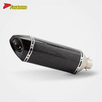 FORSOUND Kawasaki Ninja1000Sx Carbon Fiber Exhaust Pipe Full System 2020-2025 Hexagonal Beveled Tip Slip OEM