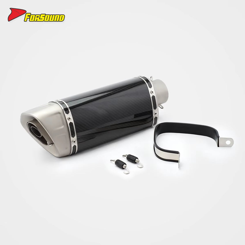 RS Original Universal Modified Motorcycle Exhaust Pipe K10 Carbon Fiber Titanium Alloy Tail Section 60Mm Caliber New Condition