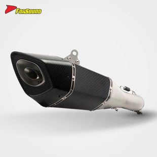 FORSOUND Kawasaki Z900 Exhaust Carbon Fiber Stainless Steel Dominator Style Mid-Rear Section Deep Four-Cylinder Exhaust Note