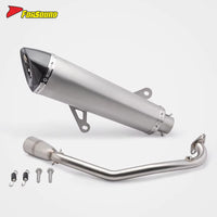 FORSOUND Exhaust for ADV 160 Carbon Fiber Stainless Steel Matte Finish Extended Slant Hexagonal Deep Mellow Exhaust Note Urban