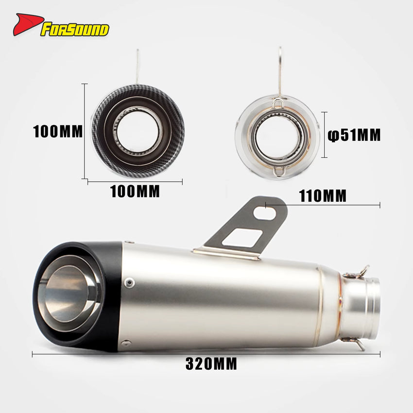 RS for Motorcycle Exhaust Pipe for Locomotive High Hanging SC Tail Section Compatible Models MT09 R6 GSX Z900 NK XMAX KTM