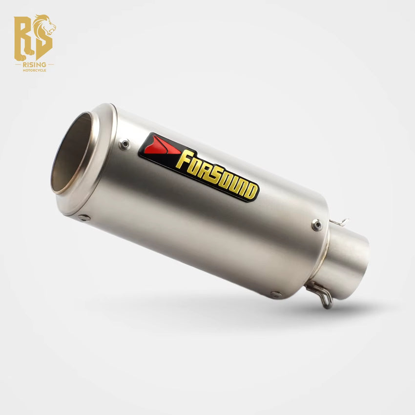 RS for Motorcycle 51Mm Universal Carbon Fiber Exhaust Pipe Nozzle Carbon Brazing Tail Section for ZX-6R Z800 R6 RK8