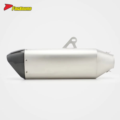 Stainless Steel Carbon Fiber 60Mm Puppy End Can Exhaust Pipe Universal Motorcycle Pipe