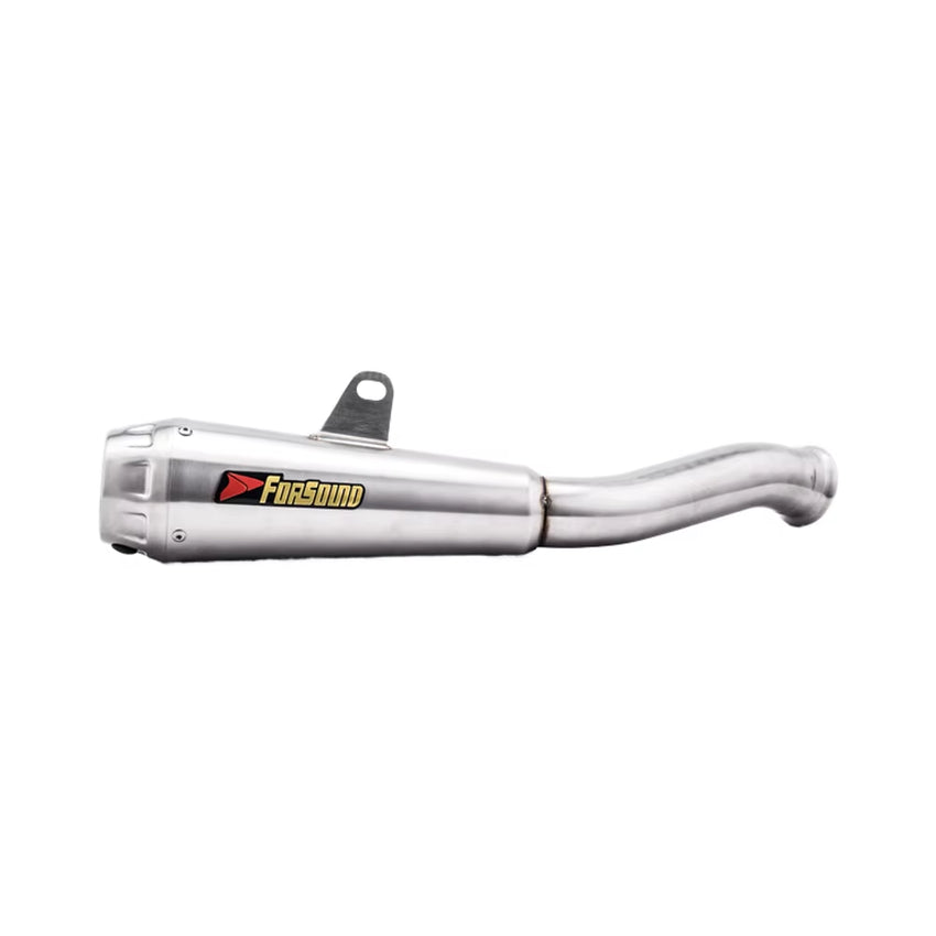 New Condition Polished Surface Custom Parts Stainless Steel Motorcycle Mid-Tail Integrated Exhaust Muffler for CFMOTO 800NK 2025